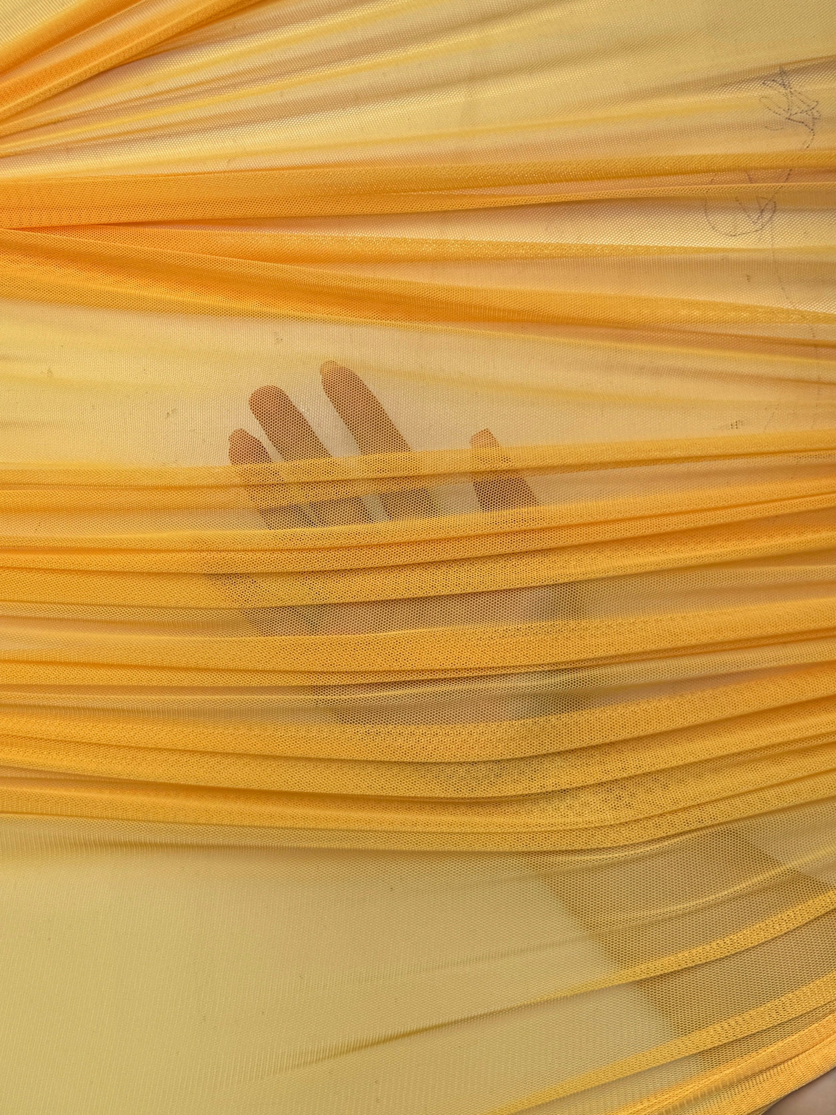 Yellow 4-Way Stretch Power Mesh