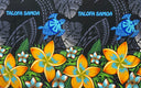 Polyester Sarong Plumeria Flower Tribal Tattoo