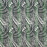 Traditional Polynesian Tattoo Muslin Cotton Fabric - Black & Grey, 36" X 60" (1 Yard)