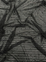 Black Pearl Beaded Glittery Mesh Tulle