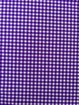 Purple Gingham Print Spandex Fabric - Purple Gingham Print, 58"/60" Width (1 Yard)