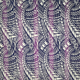Traditional Polynesian Tattoo Muslin Cotton Fabric - Black & Grey, 36" X 60" (1 Yard)