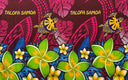 Polyester Sarong Plumeria Flower Tribal Tattoo