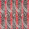 Traditional Polynesian Tattoo Muslin Cotton Fabric - Black & Grey, 36" X 60" (1 Yard)