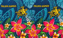 Polyester Sarong Plumeria Flower Tribal Tattoo