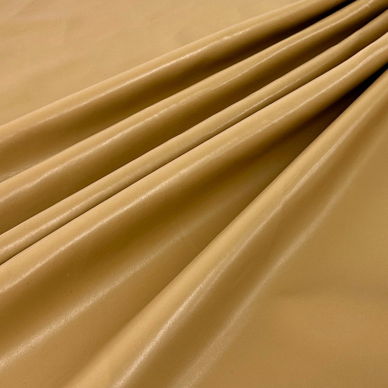 Stretch Faux Leather Caramel