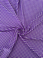 Purple Gingham Print Spandex Fabric - Purple Gingham Print, 58"/60" Width (1 Yard)