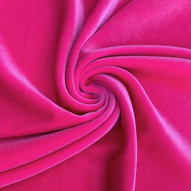 Stretch Velvet Neon Pink