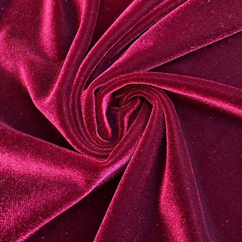 Stretch Velvet Burgundy
