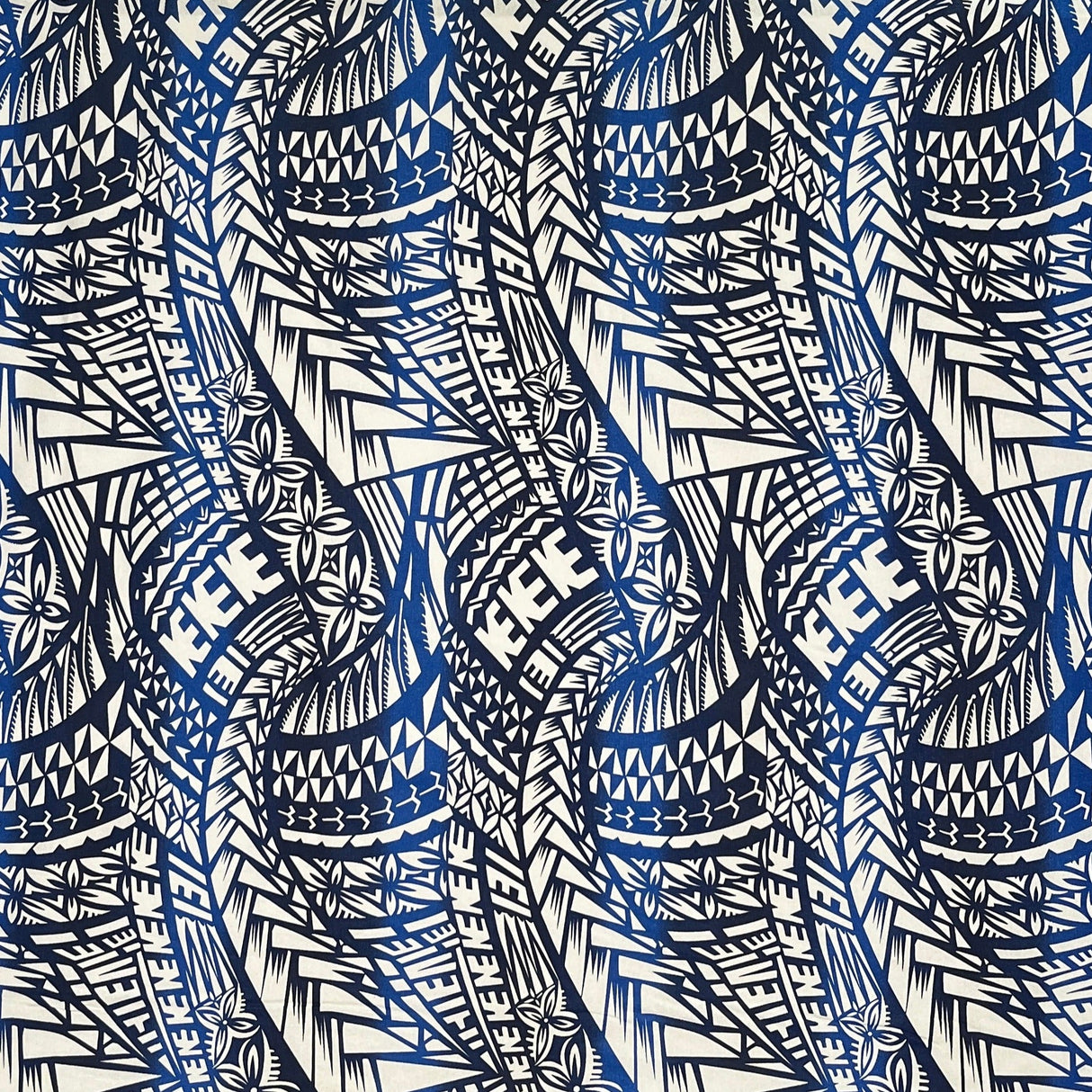 Traditional Polynesian Tattoo Muslin Cotton Fabric - Black & Grey, 36" X 60" (1 Yard)