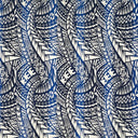 Traditional Polynesian Tattoo Muslin Cotton Fabric - Black & Grey, 36" X 60" (1 Yard)