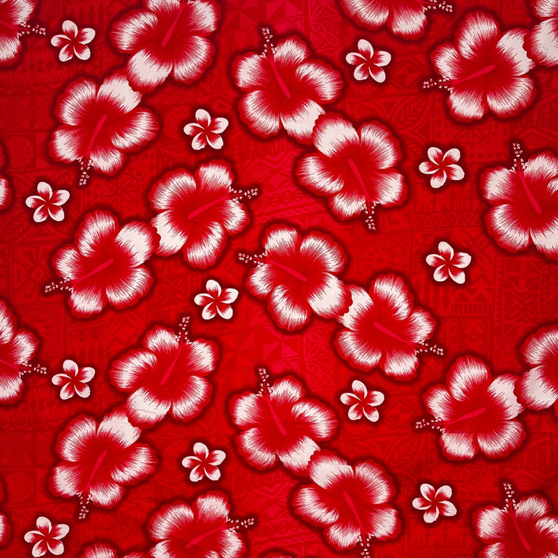 Cotton Hibiscus Tropical Print Fabric
