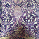 Chantal Deluxe Stretch Sequins Fabric - Nylon Spandex Mesh Fabric, Iridescent Sequins, 60" Width, 52" Sequins Width (1 Yard)