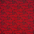 Traditional Polynesian Tapa Pattern Cotton Fabric - Red / Black, Orange / Black, Grey / Black, Purple / Black, 36" X 45" (1 Yard)