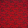 Traditional Polynesian Tapa Pattern Cotton Fabric - Red / Black, Orange / Black, Grey / Black, Purple / Black, 36" X 45" (1 Yard)