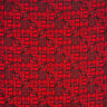 Traditional Polynesian Tapa Pattern Cotton Fabric - Red And Black Tapa Pattern, 36" X 45" (1 Yard)