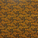 Traditional Polynesian Tapa Pattern Cotton Fabric - Red / Black, Orange / Black, Grey / Black, Purple / Black, 36" X 45" (1 Yard)