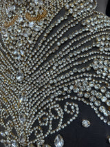 Gold Silver Rhinestone Bodice Applique