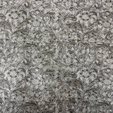 Western Floral PU Faux Leather Vinyl Fabric - Western Floral Pattern, 56" Width (1 Yard)