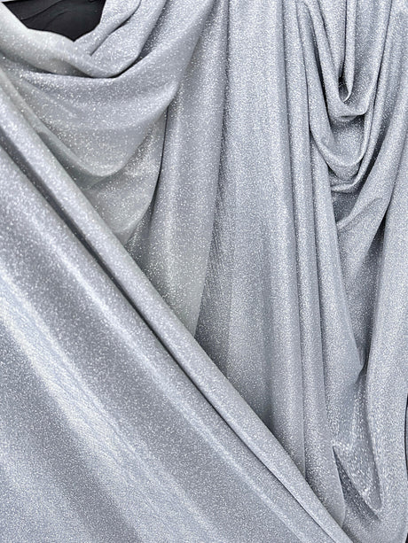 Light Silver Stretch Metallic Lurex