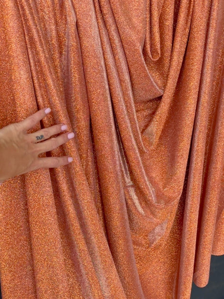 Stretch Metallic Lurex Rust