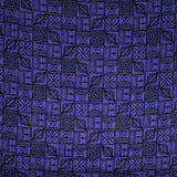 Traditional Polynesian Tapa Pattern Cotton Fabric - Red / Black, Orange / Black, Grey / Black, Purple / Black, 36" X 45" (1 Yard)