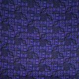 Traditional Polynesian Tapa Pattern Cotton Fabric - Red And Black Tapa Pattern, 36" X 45" (1 Yard)