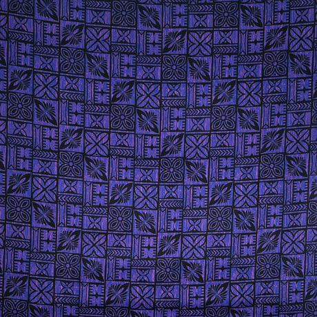 Cotton Tapa Pattern Fabric Red Black