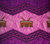 Cotton Fabric Traditional Tonga Tattoo Kava Bowl Center