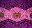 Traditional Tonga Tattoo Kava Bowl Center Cotton Fabric - Tattoo Border, Multi Color, 36" X 45" (1 Yard)