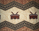Cotton Fabric Traditional Tonga Tattoo Kava Bowl Center