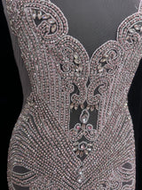 Baby Pink Rhinestone Bodice Applique