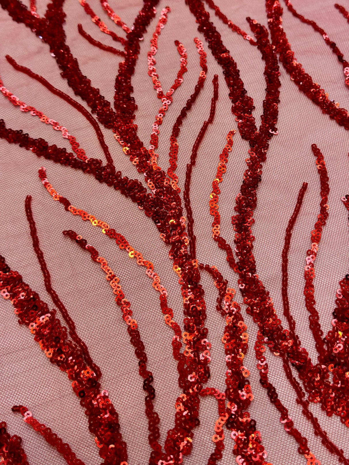 Beaded Sequin Lace on Mesh
