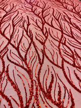 Beaded Sequin Lace on Mesh