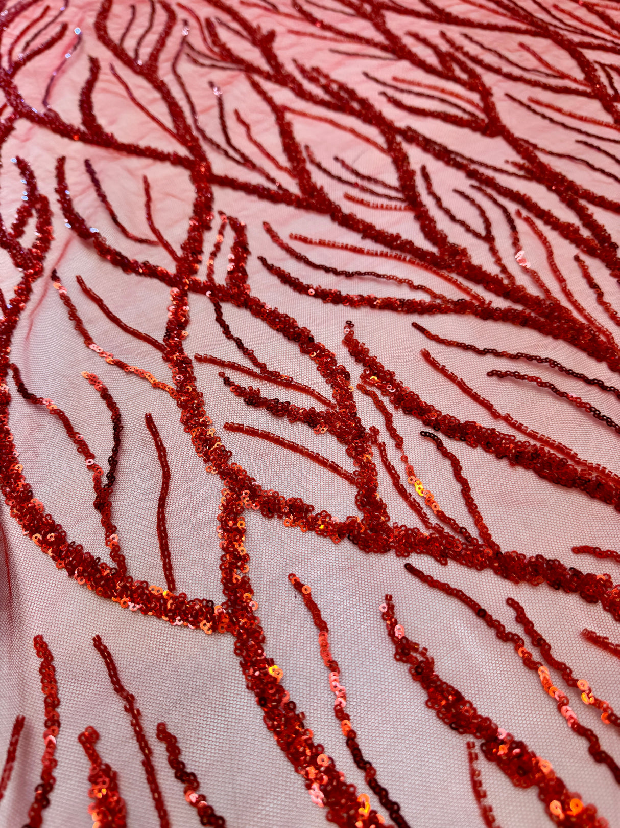 Beaded Sequin Lace on Mesh