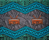 Cotton Fabric Traditional Tonga Tattoo Kava Bowl Center