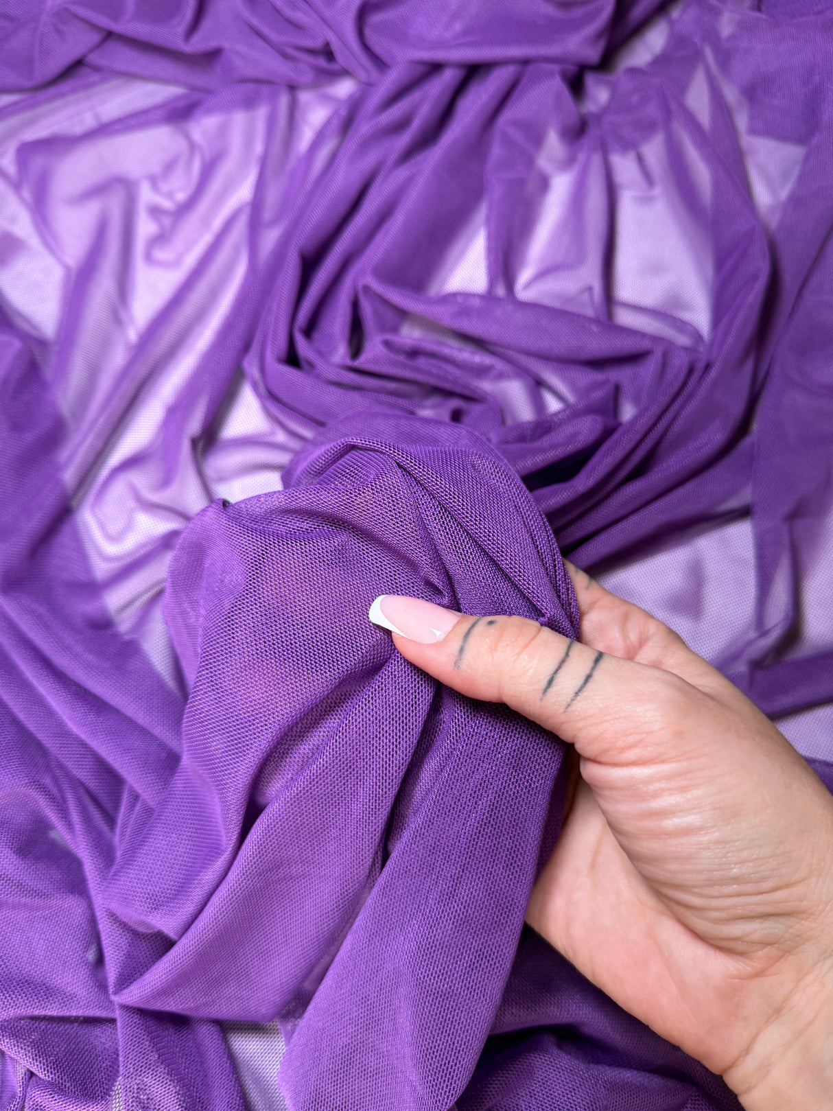 Purple 4-Way Stretch Power Mesh