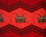 Cotton Fabric Traditional Tonga Tattoo Kava Bowl Center