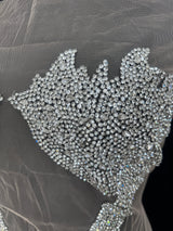 Silver Rhinestone Bodice Applique
