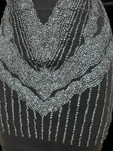 Silver Rhinestone Bodice Applique