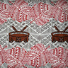 Monstera Double Border Cotton Fabric - Traditional Tongan Motifs, 36" X 45" (1 Yard)