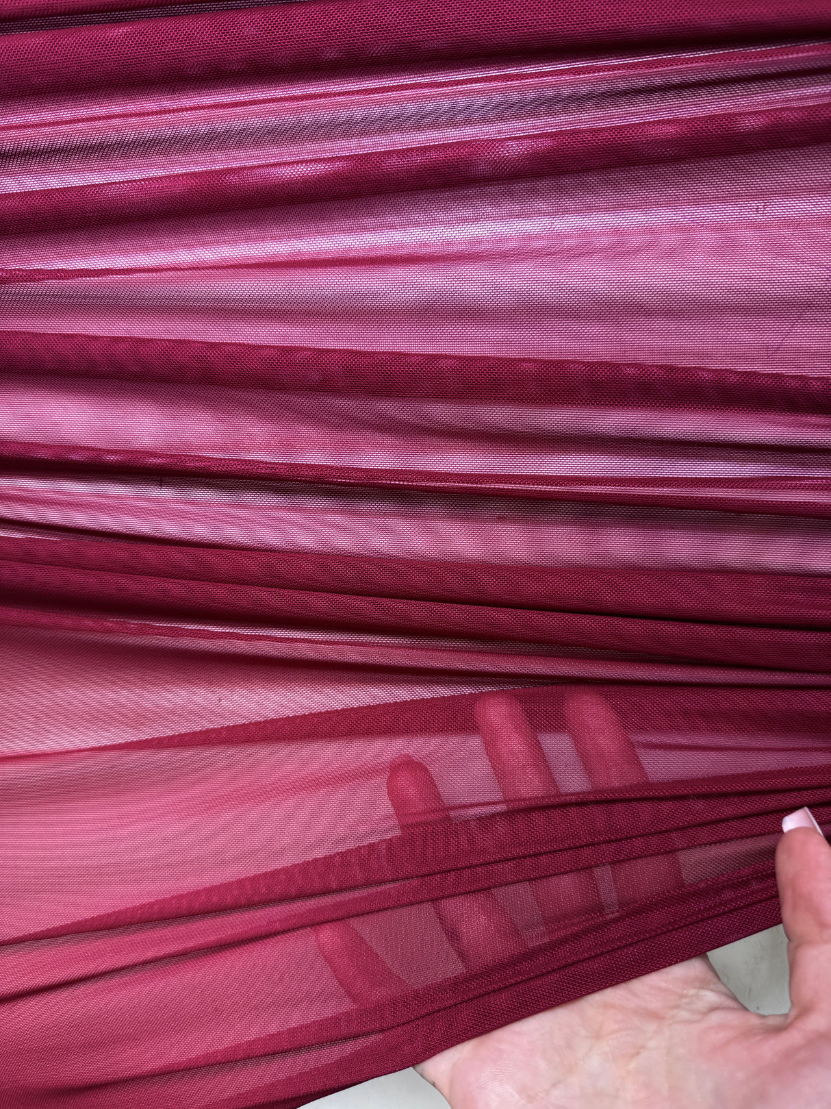 Burgundy 4-Way Stretch Power Mesh