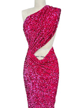 Stretch Sequin on Velvet Fuchsia