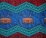 Cotton Fabric Traditional Tonga Tattoo Kava Bowl Center