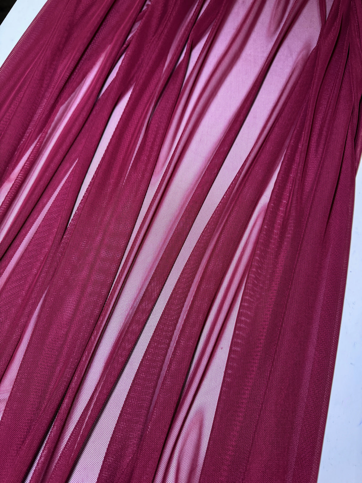 Burgundy 4-Way Stretch Power Mesh