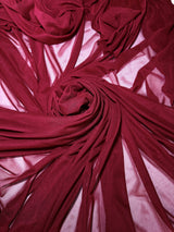 Burgundy 4-Way Stretch Power Mesh