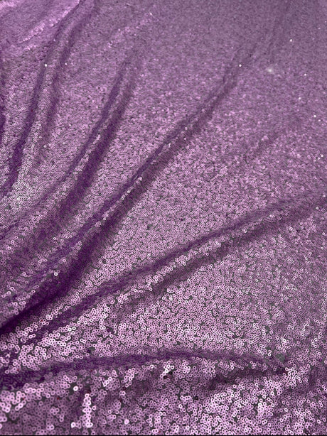 Lavender Stretch Sequin on Mesh