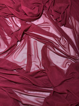 Burgundy 4-Way Stretch Power Mesh