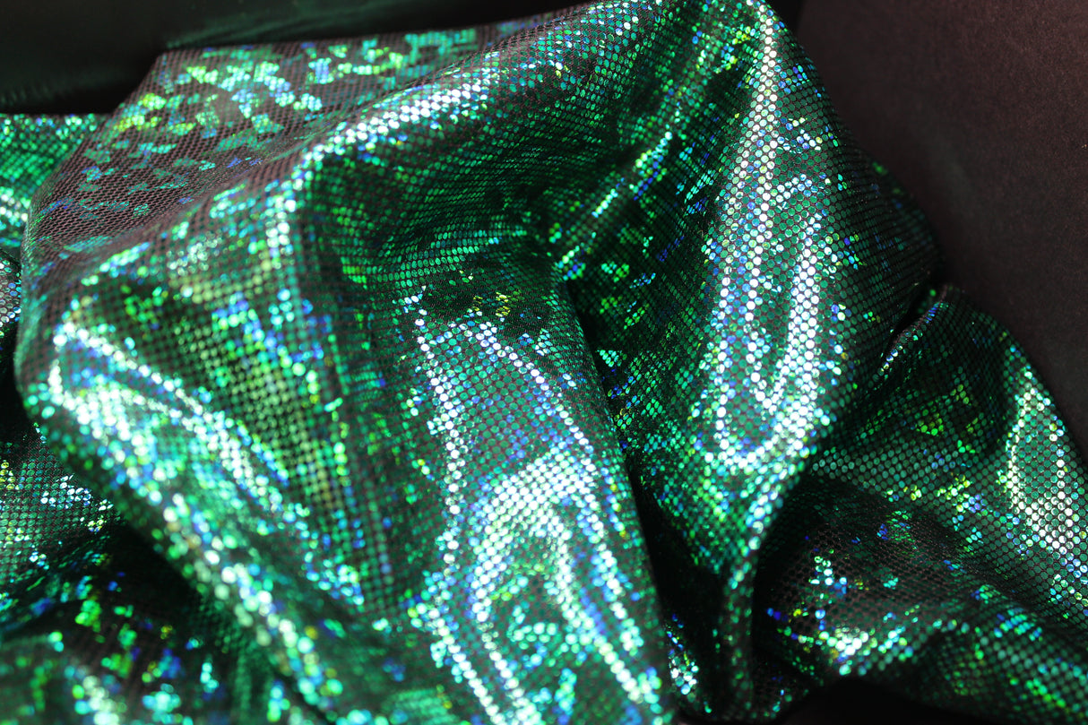 Shattered Glass Nylon Spandex Fabric - Shattered Glass Print, 58"/60" Width (1 Yard)