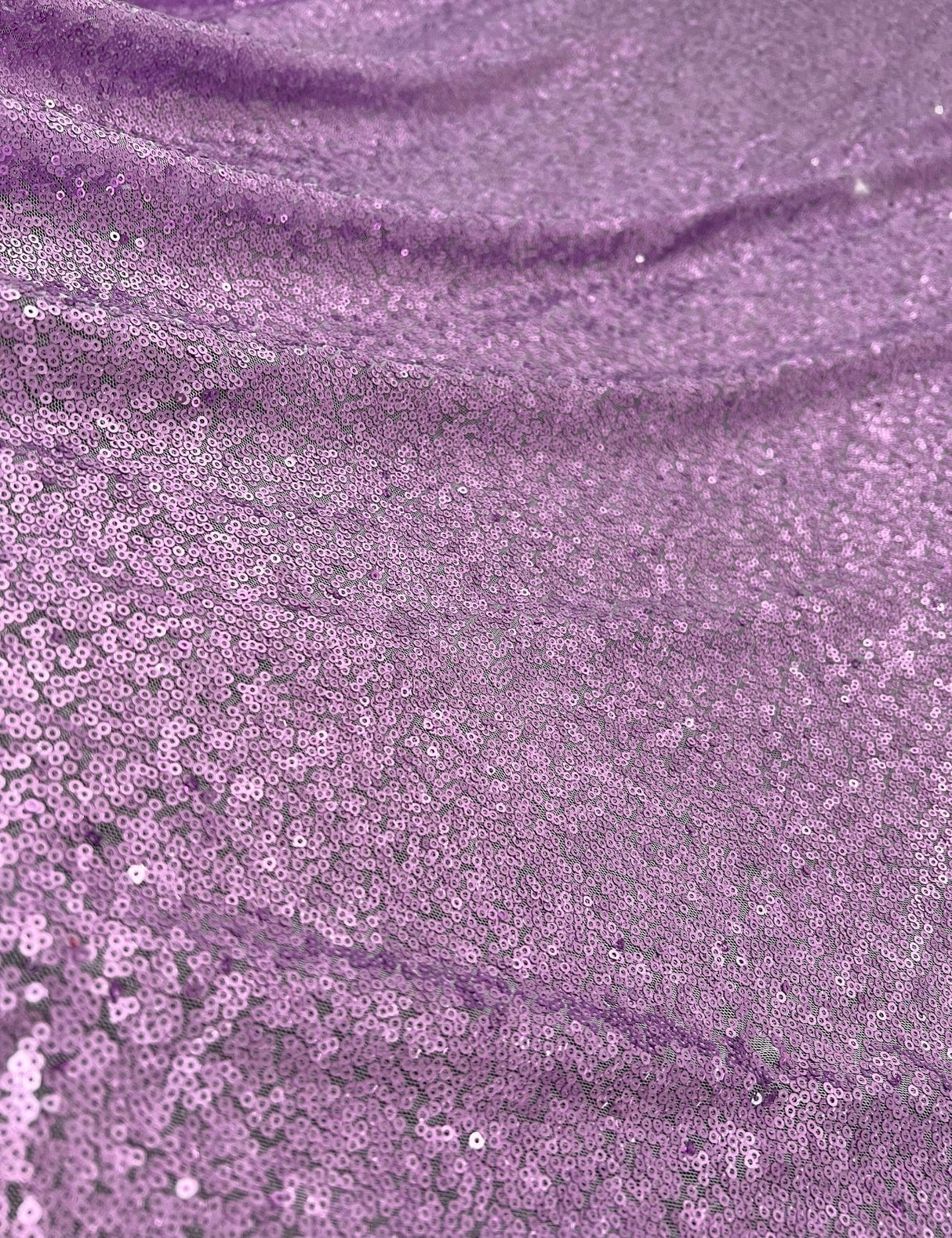 Lavender Stretch Sequin on Mesh